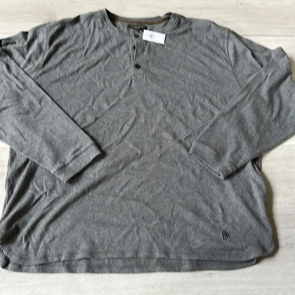 Banana Republic Henley Men’s‎ Longsleeve Grey Top XL Nwt